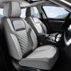 image:imageCoverado Car Seat Covers Full Set 5 Pieces Luxury Nappa Leather Seat Covers Universal Fit Waterproof NonSlip Breathable Front amp Back Automotive Seat Protectors for Cars SUVs TrucksBlackWhite