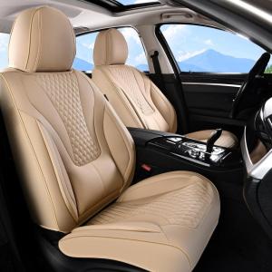 image:imageCoverado Waterproof Nappa Leather Car Seat Covers Automotive Seat CoversFront Car Seat Cushion amp Car Seat Protector Black Seat Covers Universal Fit for Most Cars SUVs TrucksBeigeN