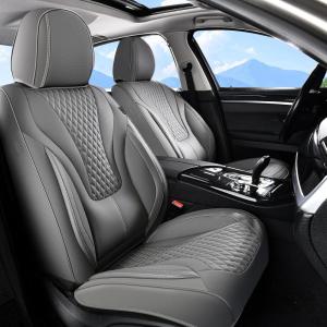 image:imageCoverado Waterproof Nappa Leather Car Seat Covers Automotive Seat CoversFront Car Seat Cushion amp Car Seat Protector Black Seat Covers Universal Fit for Most Cars SUVs TrucksGrayN