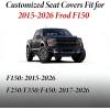 image:imageCoverado Leather Seat Covers Full Set for Ford F150 Custom Fit Automotive Seat Covers for 20152026 F150 and 20172026 F250 F350 F450 BlackBlack
