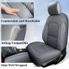 image:imageCoverado Leather Seat Covers Full Set for Ford F150 Custom Fit Automotive Seat Covers for 20152026 F150 and 20172026 F250 F350 F450 BlackGray