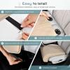 image:imageCoverado Car Seat Leg Extension Support Cushion Waterproof Leather Leg Extender Cushion for Car Seats Universal Car Seat Extender Cushions Leg Support Fit for Most Car SUV Truck GrayBeige01