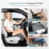 image:imageCoverado Car Seat Leg Extension Support Cushion Waterproof Leather Leg Extender Cushion for Car Seats Universal Car Seat Extender Cushions Leg Support Fit for Most Car SUV Truck GrayGray