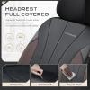 image:imageCoverado Car Seat Covers 2 Front Seats Waterproof Nappa Leather Automotive Seat Protectors Front Luxury Mesh Seat Covers AllWeather Universal Fit for Most Cars SUVs TrucksPinkampBlackcoffeeblack