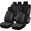 image:imageCoverado Car Seat Covers 2 Front Seats Waterproof Nappa Leather Automotive Seat Protectors Front Luxury Mesh Seat Covers AllWeather Universal Fit for Most Cars SUVs TrucksPinkampBlackcoffeeblack