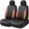 image:imageCoverado Car Seat Covers 2 Front Seats Waterproof Nappa Leather Automotive Seat Protectors Front Luxury Mesh Seat Covers AllWeather Universal Fit for Most Cars SUVs TrucksPinkampBlackbrownblack