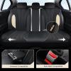 image:imageCoverado Car Seat Covers 2 Front Seats Waterproof Nappa Leather Automotive Seat Protectors Front Luxury Mesh Seat Covers AllWeather Universal Fit for Most Cars SUVs TrucksPinkampBlackbeigeblack