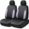 image:imageCoverado Car Seat Covers 2 Front Seats Waterproof Nappa Leather Automotive Seat Protectors Front Luxury Mesh Seat Covers AllWeather Universal Fit for Most Cars SUVs TrucksPinkampBlackpurpleblack