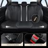 image:imageCoverado Car Seat Covers 2 Front Seats Waterproof Nappa Leather Automotive Seat Protectors Front Luxury Mesh Seat Covers AllWeather Universal Fit for Most Cars SUVs TrucksPinkampBlackblack