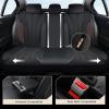 image:imageCoverado Car Seat Covers 2 Front Seats Waterproof Nappa Leather Automotive Seat Protectors Front Luxury Mesh Seat Covers AllWeather Universal Fit for Most Cars SUVs TrucksPinkampBlackcoffeeblack