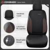 image:imageCoverado Car Seat Covers 2 Front Seats Waterproof Nappa Leather Automotive Seat Protectors Front Luxury Mesh Seat Covers AllWeather Universal Fit for Most Cars SUVs TrucksPinkampBlackcoffeeblack