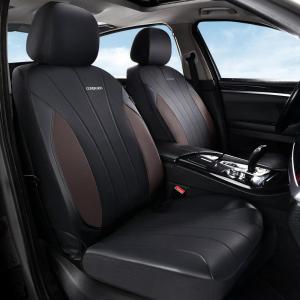 image:imageCoverado Car Seat Covers 2 Front Seats Waterproof Nappa Leather Automotive Seat Protectors Front Luxury Mesh Seat Covers AllWeather Universal Fit for Most Cars SUVs TrucksPinkampBlackcoffeeblack