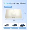 image:image2026 Upgrade Coverado Windshield Sun Shade UPF80 Sunshade for Car Windshield Blocks Heat amp UV Rays Thickened Vinyl Coating Keep Cool Protect Interior M 57x32 for SedansSUVsMedium57 x 32
