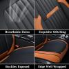 image:imageCoverado Car Seat Covers Front Seat Covers for Cars Waterproof Car Seat Cushions 2Pack Leather Carseat Seat Protectors Universal Seat Covers Fit for Most Sedans SUV Pickup TrucksBrownampBlack