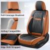 image:imageCoverado Car Seat Covers Front Seat Covers for Cars Waterproof Car Seat Cushions 2Pack Leather Carseat Seat Protectors Universal Seat Covers Fit for Most Sedans SUV Pickup TrucksBrownampBlack