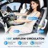 image:imageCoverado Cooling Car Seat Cover 12V24V Ventilated Front Seat Cushion for Car 3Speed Temperature Adjustable Seat Cover for Summer Driving Seat Universal Fit for Car SUV Truck VanBlack1