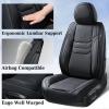 image:imageCoverado Leather Seat Covers for Cars Car Seat Covers Full Set Breathable Car Seat Protector with Lumbar Support Black Seat Covers Front and Back Waterproof Seat Cover Universal Fit for Most Cars