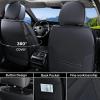 image:imageCoverado Leather Seat Covers for Cars Car Seat Covers Full Set Breathable Car Seat Protector with Lumbar Support Black Seat Covers Front and Back Waterproof Seat Cover Universal Fit for Most Cars