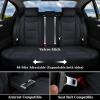 image:imageCoverado Leather Seat Covers for Cars Car Seat Covers Full Set Breathable Car Seat Protector with Lumbar Support Black Seat Covers Front and Back Waterproof Seat Cover Universal Fit for Most Cars