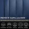image:imageCoverado Rear Seat Covers for Cars Blue Back Seat Cover for Dogs Faux Leather Car Seat Covers Backseat Car Seat Cushion 3Pieces Waterproof Universal Seat Covers for Cars Fit for Most Sedans SUV
