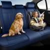 image:imageCoverado Rear Seat Covers for Cars Blue Back Seat Cover for Dogs Faux Leather Car Seat Covers Backseat Car Seat Cushion 3Pieces Waterproof Universal Seat Covers for Cars Fit for Most Sedans SUV