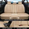 image:imageCoverado Automotive Seat Covers Car Seat Covers Front Seats Nappa Leather Black Orange Car Seat Cover Waterproof Seat Cushion 2 Pack Front Seat Covers Driver Seat Protector Fit for Most Cars SUVBeige