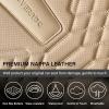 image:imageCoverado Automotive Seat Covers Car Seat Covers Front Seats Nappa Leather Black Orange Car Seat Cover Waterproof Seat Cushion 2 Pack Front Seat Covers Driver Seat Protector Fit for Most Cars SUVBeige