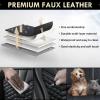 image:imageCoverado Automotive Seat Covers Car Seat Covers Front Seats Nappa Leather Black Orange Car Seat Cover Waterproof Seat Cushion 2 Pack Front Seat Covers Driver Seat Protector Fit for Most Cars SUVBlack