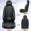image:imageCoverado Automotive Seat Covers Car Seat Covers Front Seats Nappa Leather Black Orange Car Seat Cover Waterproof Seat Cushion 2 Pack Front Seat Covers Driver Seat Protector Fit for Most Cars SUVBlackBlue