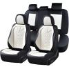 image:imageCoverado Automotive Seat Covers Car Seat Covers Front Seats Nappa Leather Black Orange Car Seat Cover Waterproof Seat Cushion 2 Pack Front Seat Covers Driver Seat Protector Fit for Most Cars SUVPatchworkBlackWhite