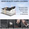 image:imageCoverado Automotive Seat Covers Car Seat Covers Front Seats Nappa Leather Black Orange Car Seat Cover Waterproof Seat Cushion 2 Pack Front Seat Covers Driver Seat Protector Fit for Most Cars SUVBlackOrange