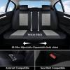 image:imageCoverado Automotive Seat Covers Car Seat Covers Front Seats Nappa Leather Black Orange Car Seat Cover Waterproof Seat Cushion 2 Pack Front Seat Covers Driver Seat Protector Fit for Most Cars SUVPatchworkBlackGray