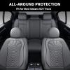 image:imageCoverado Automotive Seat Covers Car Seat Covers Front Seats Nappa Leather Black Orange Car Seat Cover Waterproof Seat Cushion 2 Pack Front Seat Covers Driver Seat Protector Fit for Most Cars SUVGray