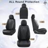 image:imageCoverado Automotive Seat Covers Car Seat Covers Front Seats Nappa Leather Black Orange Car Seat Cover Waterproof Seat Cushion 2 Pack Front Seat Covers Driver Seat Protector Fit for Most Cars SUVBlack