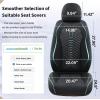 image:imageCoverado Automotive Seat Covers Car Seat Covers Front Seats Nappa Leather Black Orange Car Seat Cover Waterproof Seat Cushion 2 Pack Front Seat Covers Driver Seat Protector Fit for Most Cars SUVBlackBlue