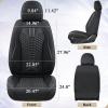 image:imageCoverado Automotive Seat Covers Car Seat Covers Front Seats Nappa Leather Black Orange Car Seat Cover Waterproof Seat Cushion 2 Pack Front Seat Covers Driver Seat Protector Fit for Most Cars SUVBlack