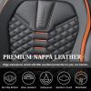 image:imageCoverado Automotive Seat Covers Car Seat Covers Front Seats Nappa Leather Black Orange Car Seat Cover Waterproof Seat Cushion 2 Pack Front Seat Covers Driver Seat Protector Fit for Most Cars SUVBlackOrange