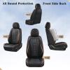 image:imageCoverado Automotive Seat Covers Car Seat Covers Front Seats Nappa Leather Black Orange Car Seat Cover Waterproof Seat Cushion 2 Pack Front Seat Covers Driver Seat Protector Fit for Most Cars SUVBlackOrange