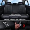image:imageCoverado Automotive Seat Covers Car Seat Covers Front Seats Nappa Leather Black Orange Car Seat Cover Waterproof Seat Cushion 2 Pack Front Seat Covers Driver Seat Protector Fit for Most Cars SUVBlack
