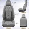 image:imageCoverado Automotive Seat Covers Car Seat Covers Front Seats Nappa Leather Black Orange Car Seat Cover Waterproof Seat Cushion 2 Pack Front Seat Covers Driver Seat Protector Fit for Most Cars SUVGray