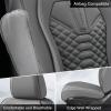 image:imageCoverado Automotive Seat Covers Car Seat Covers Front Seats Nappa Leather Black Orange Car Seat Cover Waterproof Seat Cushion 2 Pack Front Seat Covers Driver Seat Protector Fit for Most Cars SUVGray
