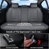 image:imageCoverado Automotive Seat Covers Car Seat Covers Front Seats Nappa Leather Black Orange Car Seat Cover Waterproof Seat Cushion 2 Pack Front Seat Covers Driver Seat Protector Fit for Most Cars SUVGray