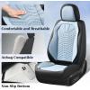 image:imageCoverado Automotive Seat Covers Car Seat Covers Front Seats Nappa Leather Black Orange Car Seat Cover Waterproof Seat Cushion 2 Pack Front Seat Covers Driver Seat Protector Fit for Most Cars SUVPatchworkBlackBlue
