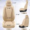image:imageCoverado Automotive Seat Covers Car Seat Covers Front Seats Nappa Leather Black Orange Car Seat Cover Waterproof Seat Cushion 2 Pack Front Seat Covers Driver Seat Protector Fit for Most Cars SUVBeige