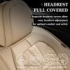 image:imageCoverado Automotive Seat Covers Car Seat Covers Front Seats Nappa Leather Black Orange Car Seat Cover Waterproof Seat Cushion 2 Pack Front Seat Covers Driver Seat Protector Fit for Most Cars SUVBeige