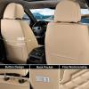 image:imageCoverado Automotive Seat Covers Car Seat Covers Front Seats Nappa Leather Black Orange Car Seat Cover Waterproof Seat Cushion 2 Pack Front Seat Covers Driver Seat Protector Fit for Most Cars SUVBeige