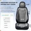 image:imageCoverado Automotive Seat Covers Car Seat Covers Front Seats Nappa Leather Black Orange Car Seat Cover Waterproof Seat Cushion 2 Pack Front Seat Covers Driver Seat Protector Fit for Most Cars SUVPatchworkBlackGray
