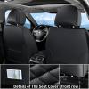 image:imageCoverado Automotive Seat Covers Car Seat Covers Front Seats Nappa Leather Black Orange Car Seat Cover Waterproof Seat Cushion 2 Pack Front Seat Covers Driver Seat Protector Fit for Most Cars SUVBlack
