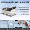 image:imageCoverado Automotive Seat Covers Car Seat Covers Front Seats Nappa Leather Black Orange Car Seat Cover Waterproof Seat Cushion 2 Pack Front Seat Covers Driver Seat Protector Fit for Most Cars SUVPatchworkBlackBlue