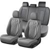 image:imageCoverado Automotive Seat Covers Car Seat Covers Front Seats Nappa Leather Black Orange Car Seat Cover Waterproof Seat Cushion 2 Pack Front Seat Covers Driver Seat Protector Fit for Most Cars SUVGray